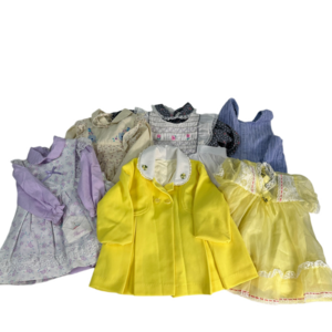 Vintage‎ Baby Girl 80's Prairie Apron Dresses, Overall & Yellow Jacket 18m